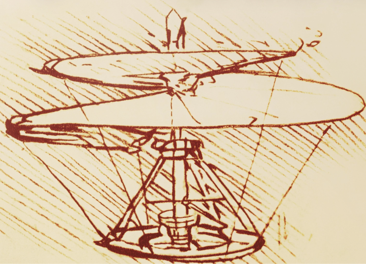 Leonardo da Vinci's aerial screw